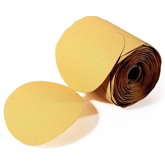SPEEDWOX 100 Pcs 80 Grit Sandpaper Roll 6 inch Round Sanding Discs Adhesive Back PSA Sticky Back No Hole Stick and Sand Sandpaper for Wood,