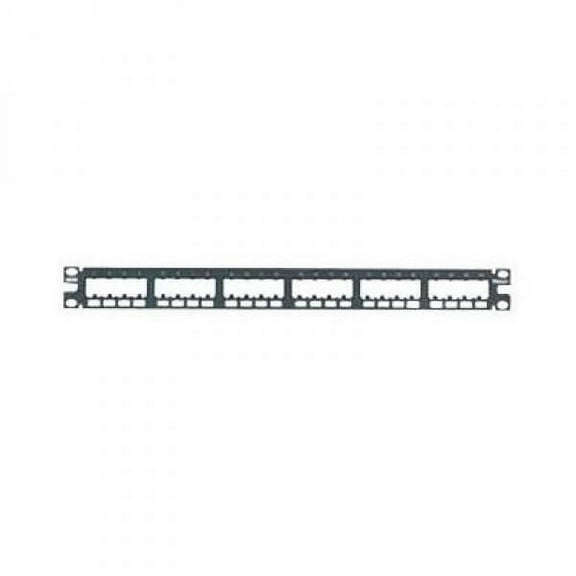 Panduit CPP24FMWBLY 24-Port Mini-Com Flush Mount Patch Panel, Black 1U