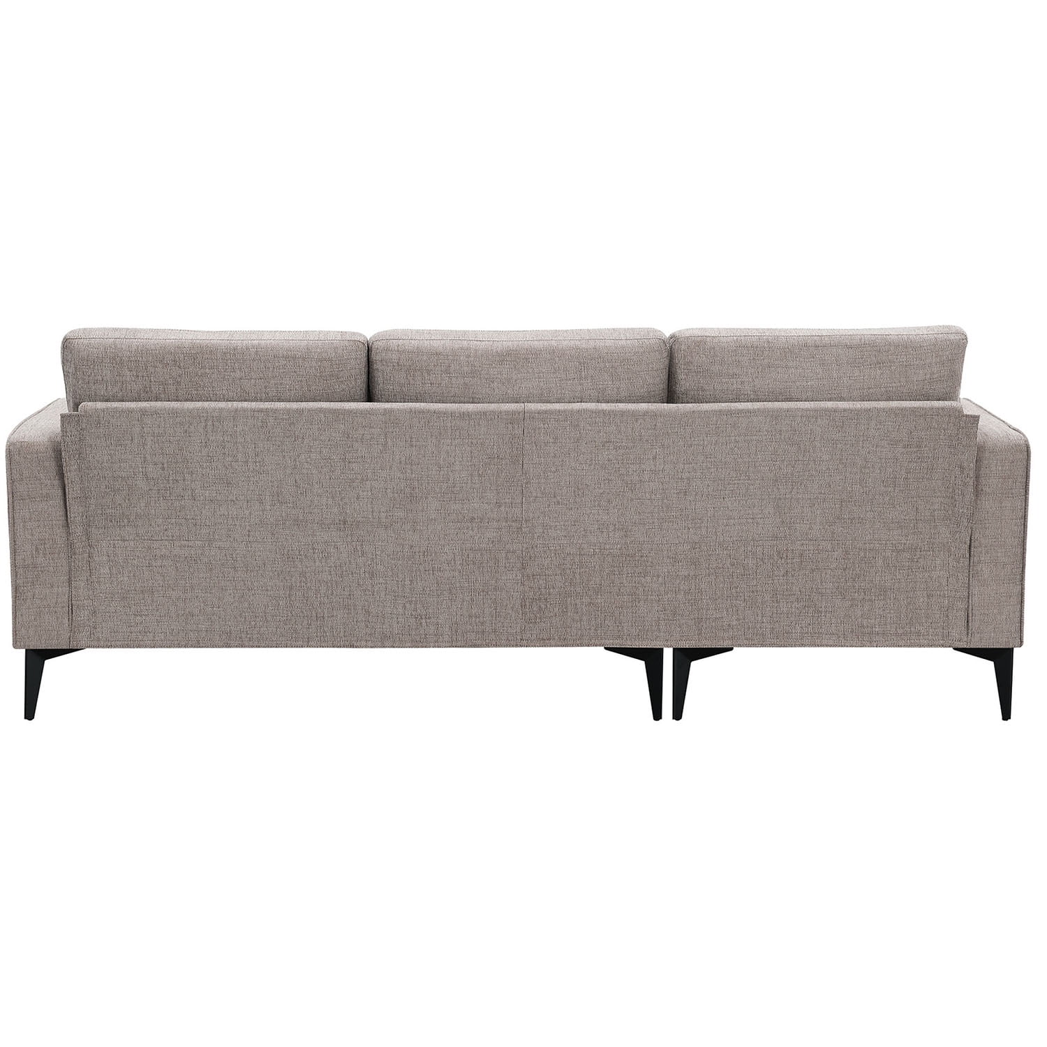 Kadyn 86" Convertible Sectional Sofa, Modern Chenille Fabric Sofa with Reversible Chaise and 2 Pillows, L-Shaped 3-Seat Sofa for Apartment, Camel