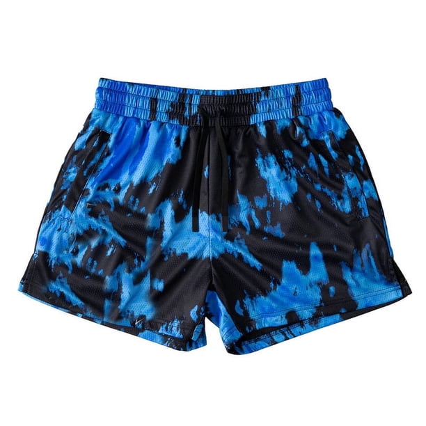 Pantalones cortos de culturismo para hombre, Bermudas de malla transpirable para correr, gimnasio, entrenamiento de boxeo, pantalones de playa de secado rápido