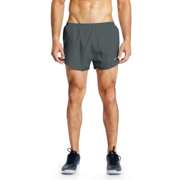 BALEAF s Athletic Shorts 3'' Inseam Running Gym Bodybuilding Shorts Sports Quick Dry Lightweight Fitness Exercise Jogging Brief Pocket Gray XL