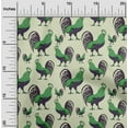 thumbnail image 2 of oneOone Velvet Forest Green Fabric Birds Rooster Diy Clothing Quilting Fabric Print Fabric By Yard 58 Inch Wide, 2 of 4