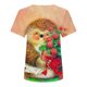 thumbnail image 5 of Camiseta de manga corta con cuello redondo y estampado informal de verano para mujer Pompotops hfajkhk135026, 5 of 5