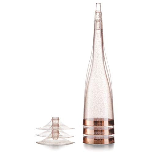 Rose gold 2024 plastic champagne flutes