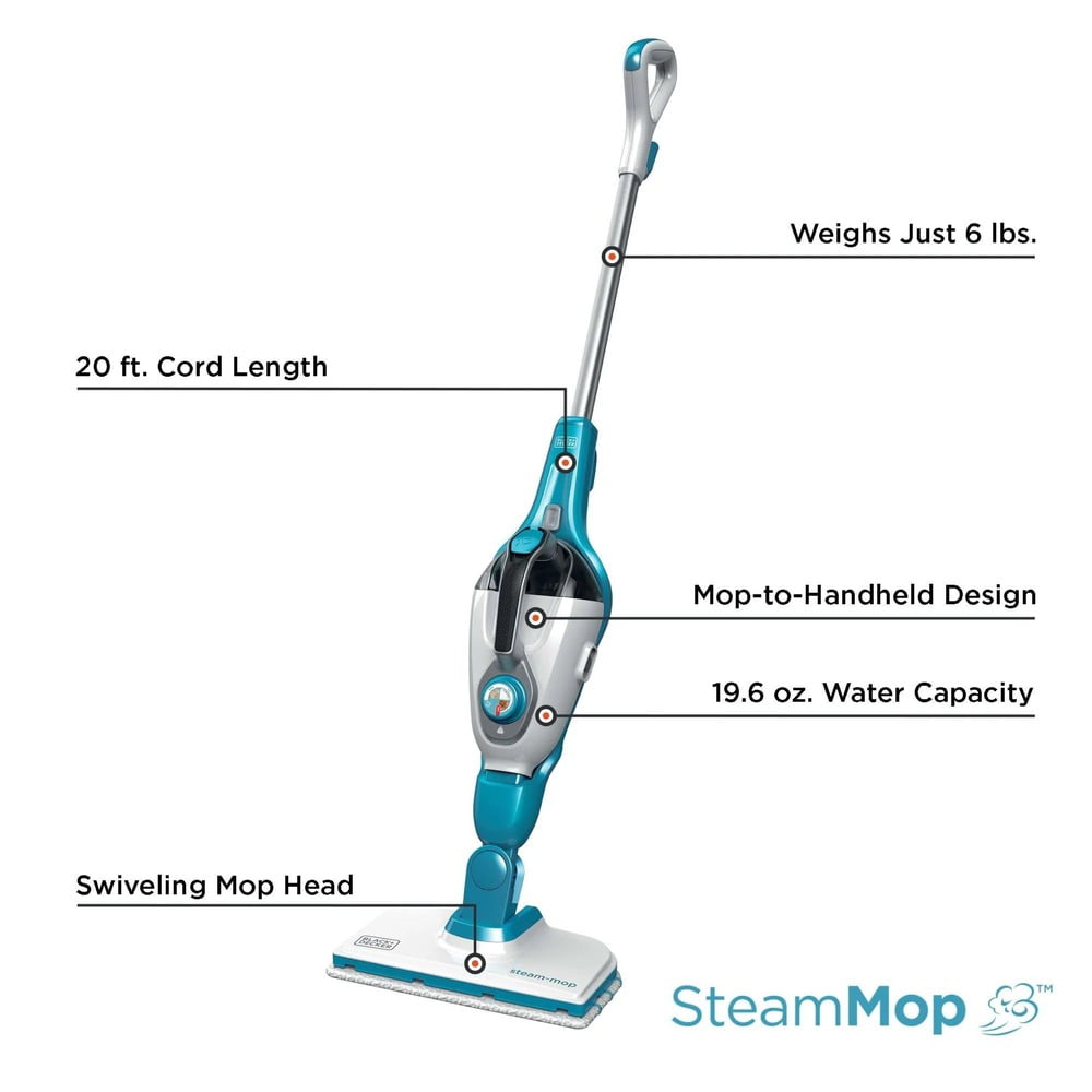 Black & Decker Steam Mop 17 IN 1 FSMH1321JMD Floor Cleaner Steam With  Steamitt