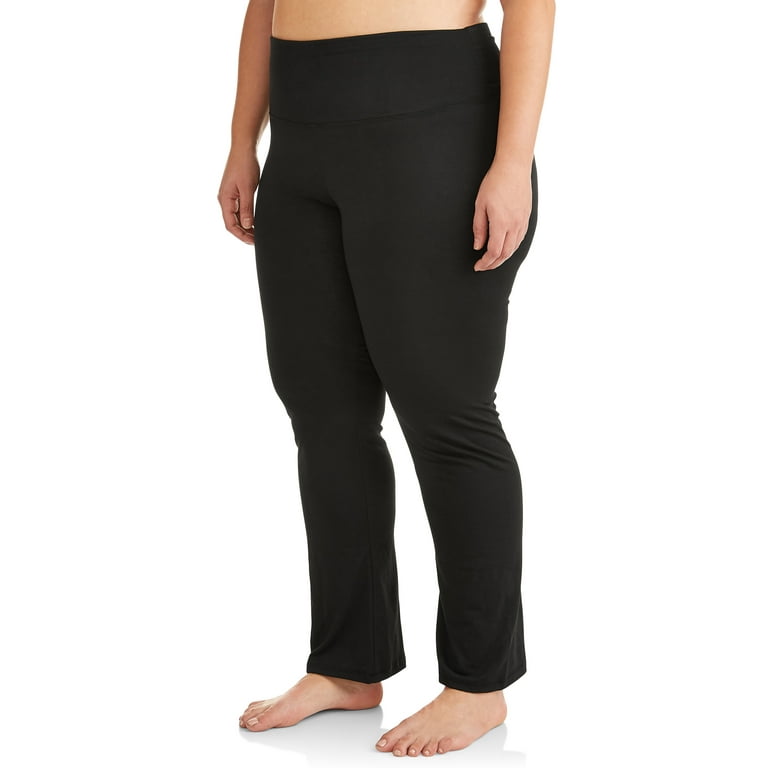 BSP Women’s Plus Size Active Foldover Yoga Pants