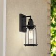 thumbnail image 2 of RADIANCE goods Transitional 1 Light Textured Black Outdoor Wall Sconce 15" Height, 2 of 9