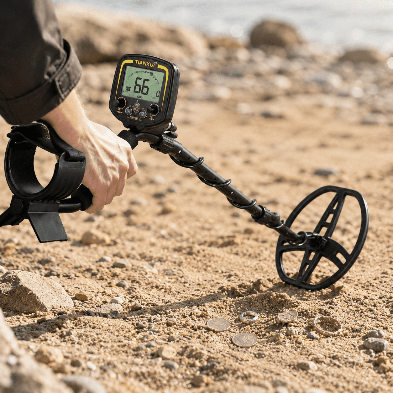 Professional Underwater Metal Detector, 100FT Waterproof Pinpointer with Pulse Induction Technology, High Sensitivity Gold Finder for Diving, Beach & Treasure Hunting