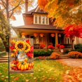 thumbnail image 3 of Thanksgiving Garden Flags Fall Pumpkin Printing Garden Flag Welcome Autmn Yard Flag for Outside Sunflower Mason Jar Pattern Double Side Floral House Flag Decor Standard Size 12×18 Inch, 3 of 6