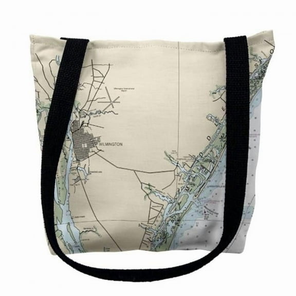 Wilmington - Wrightsville Beach, NC Nautical Map Medium Tote Bag 16x16 - 16 inches x 16 inches