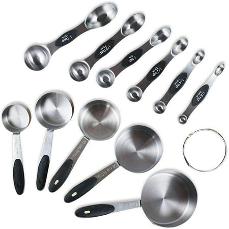 

Cups and Magnetic Measuring Spoons Set 5x Measuring Cups & 6x Spoons