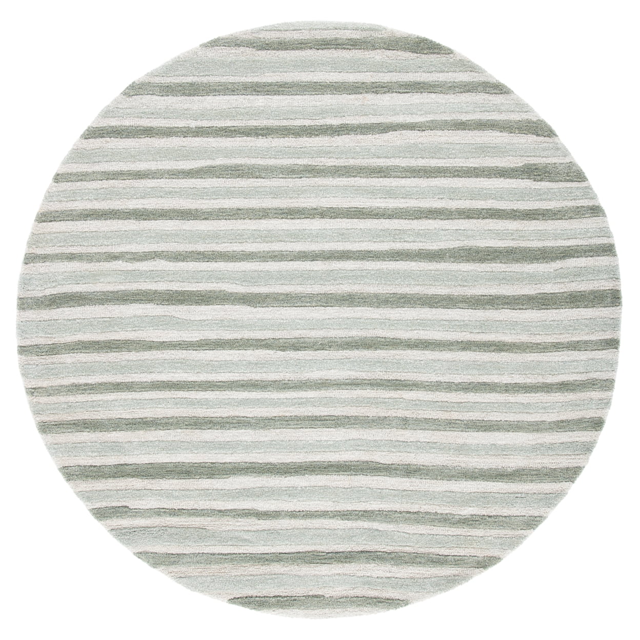 SAFAVIEH Martha Stewart Hand Drawn Stripe Area Rug, Nimbus Cloud Grey, 5' x 8'