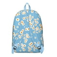 thumbnail image 4 of Floral Sunflower Pattern Backpack – Aesthetic Bloom Design, Large Capacity Canvas Bookbag with Anti-theft Features for Students, 4 of 5
