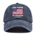 thumbnail image 5 of Yindaity Fourth Of July Hat 250 Anniversary USA Hat,Patriotic Commemorative Hats for Men or Women，Embroidered Independence Day Baseball Cap with Bald Eagle,Navy, 5 of 5