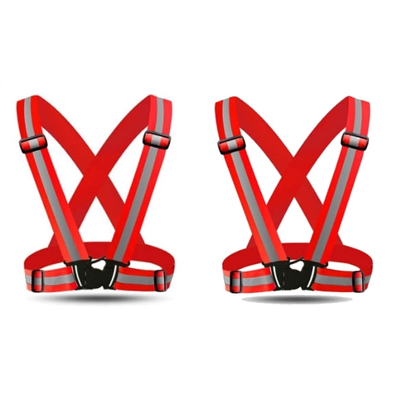 3CSVSP8140 Red Adjustable Safety Suspenders / Harness 2pcs