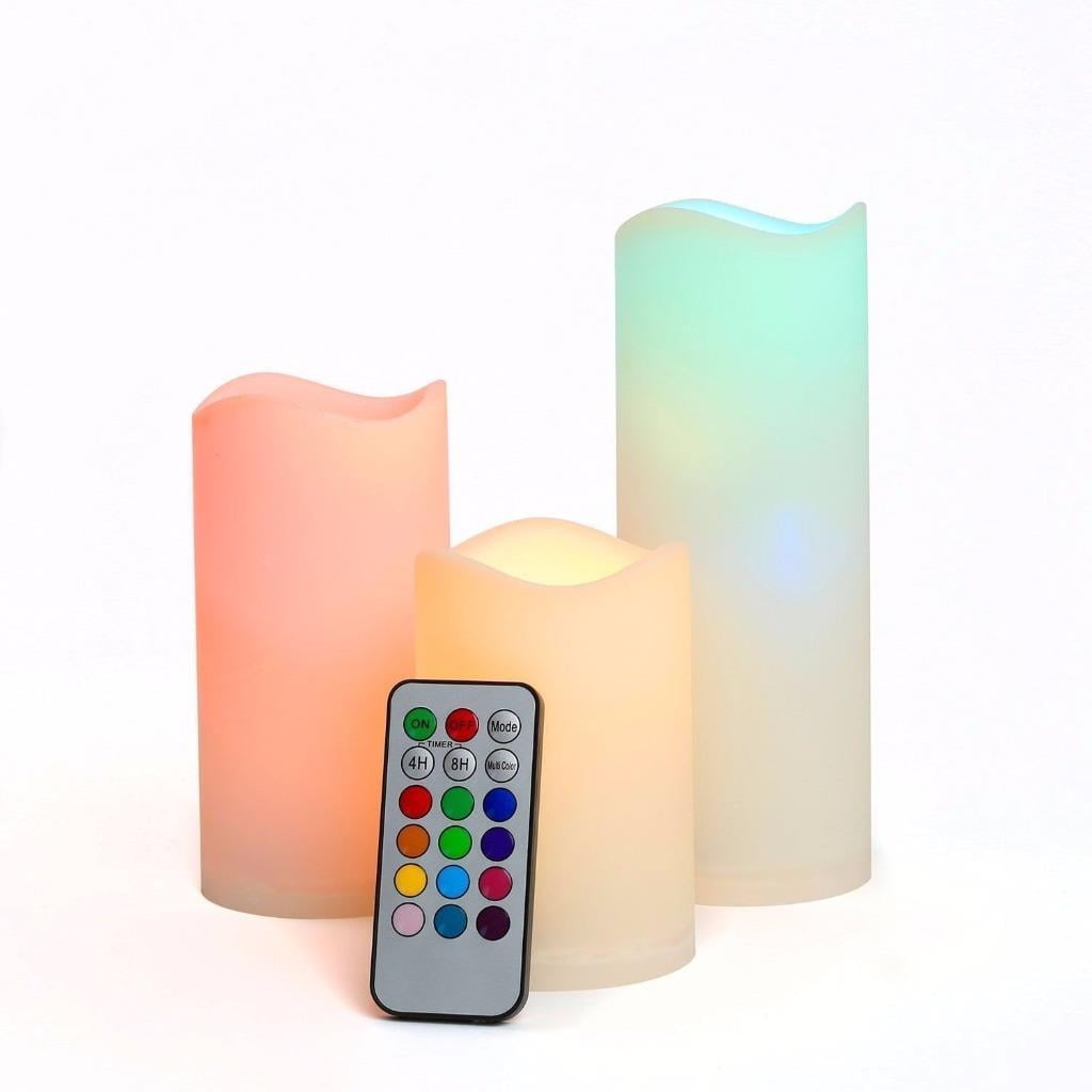 Lightahead® Real Wax Flameless Candle Set Color Changing Candles with