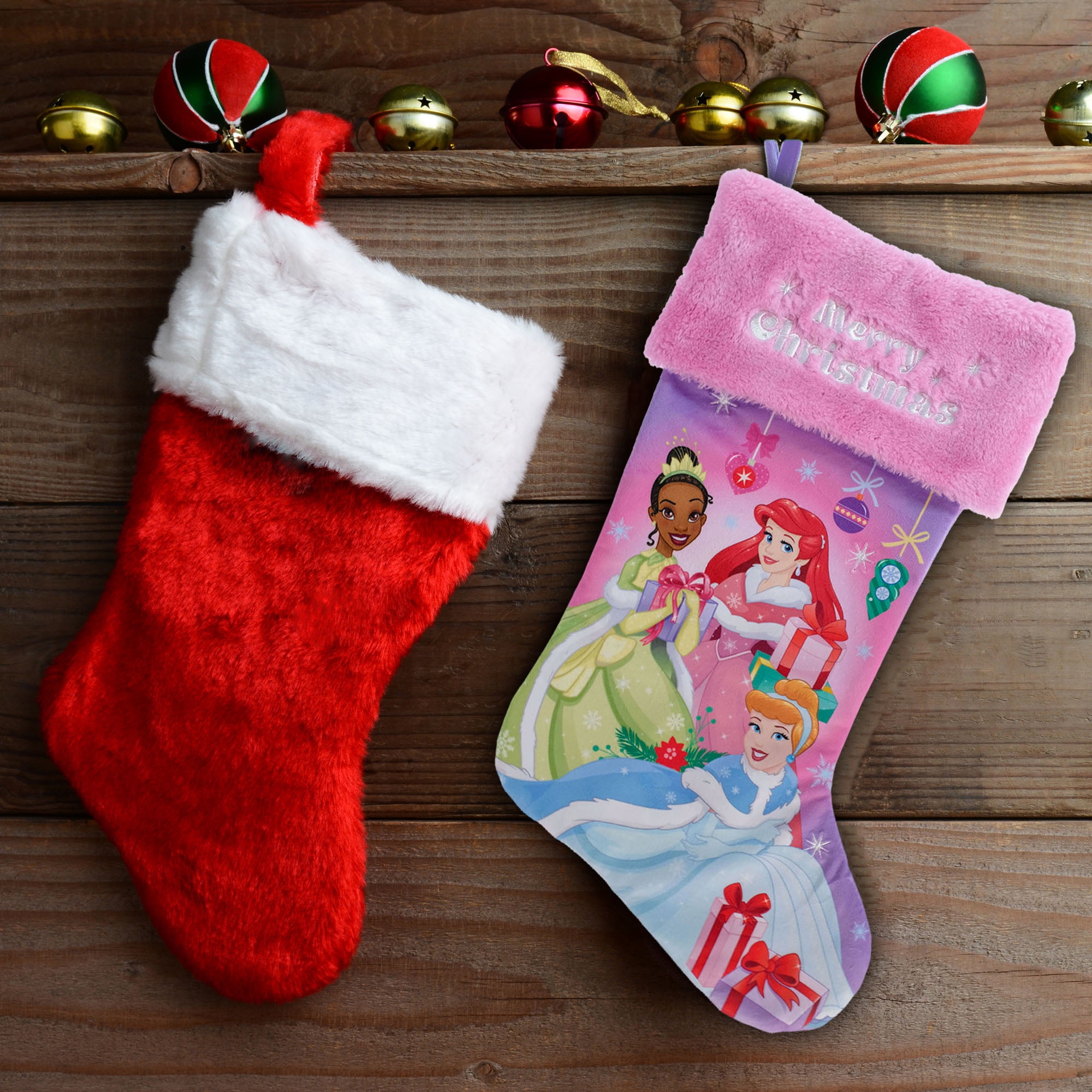 Disney Princess 20 Inch Velvet Christmas Stocking – Holiday Kids Stocking