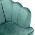 thumbnail image 2 of Noble House Thelen Velvet Channel Stitch 3 Seater Shell Sofa, Turquoise, 2 of 7