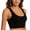 Black, variant on Womens Chest Binder Seamless Lightweight Bandeau Full Coverage Shockproof Sports Tank Bras