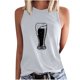 thumbnail image 1 of Blusa de camiseta sin mangas con cuello redondo y estampado de Oktoberfest divertido Vintage para mujer Fridja  gh4746, 1 of 5