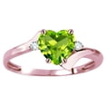 thumbnail image 3 of Original Star K� Heart Shape 6mm Genuine Peridot bypass Ring, 3 of 9