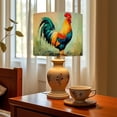 thumbnail image 6 of Linen Drum Lampshades Vibrant Rooster Painting Bold Colors Brushstroke Details 13"x13"x10" Light Shade for Table Lamps Floor Lamp Shades Lampshade Replacement Assembly Required Nursery Decor, 6 of 8