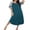 Blue Green, variant on Ekouaer Nightgowns for Women Cotton Long Night Gowns Plus Size Moo Moos Short Sleeve House Dress Soft Sleep Shirts