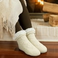 thumbnail image 2 of Tough Land Slipper Socks for Women with Grippers Non Slip, Sherpa Lined Slipper Socks, 2 of 4