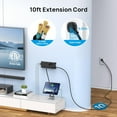 thumbnail image 2 of TROND Surge Protector Power Strip 10ft, 4000J, ETL Listed, 10 Widely Spaced Outlets, 2 USB A & 2 USB C Ports, Flat Plug Long Extension Cord, Wall Mountable, for Home Office Entertainment, Black, 2 of 7