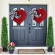 thumbnail image 2 of Corona de San Valentín para puerta de entrada, 13,7" de largo, corona de tela roja en forma de corazón para Navidad, aniversario, citas y fiestas, 2 of 4