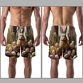 thumbnail image 3 of luoweisi Men's Beach Shorts Quick Dry Swim Trunks with Mesh Lining Easter Rabbit 2XL, 3 of 5