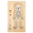 thumbnail image 1 of Juguete de ladrillo inteligente, juguete de ladrillo multicapa con estructura de cuerpo humano de madera, juguete de ladrillo con estructura de cuerpo humano muy versátil, 1 of 12