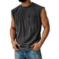 thumbnail image 5 of BRDFRL Sleeveless Shirts for Men Vintage Crew Neck Gym Tops Black 3XL, 5 of 5