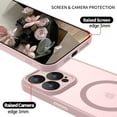 thumbnail image 2 of AIR-iPhone 13 Pro Case with MagSafe, Phone Case iPhone 13 Pro Magnetic Slim Thin Translucent Matte Back Shockproof Anti-Yellow Protective Cover Case for iPhone 13 Pro Pink, 2 of 4