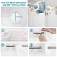 thumbnail image 4 of No Hook Shower Curtain, Coastal Nautical Shower Curtains for Bathroom with See Through Top Window, Beach Ocean Starfish Seashells Coral Waterproof & Washable Bath Curtain Stall 48"x72", 4 of 9