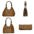 thumbnail image 6 of MKF Collection Ava Women’s Tote Bag Faux Crocodile-Embossed Vegan Leather Handbag by Mia K - Purple, 6 of 7