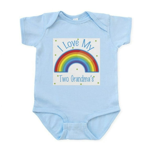 CafePress - I Love My Two Grandmas Infant Bodysuit - Baby Light Bodysuit, Size Newborn - 24 Months