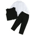 thumbnail image 2 of Tiijoy Toddler Boys Suit Formal Party Long Sleeve Shirt Vest Pants Outfits, Sizes 4-5T, 2 of 8
