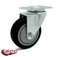 thumbnail image 2 of 4 Inch Black Polyurethane Wheel Swivel Top Plate Caster Service Caster Brand, 2 of 2