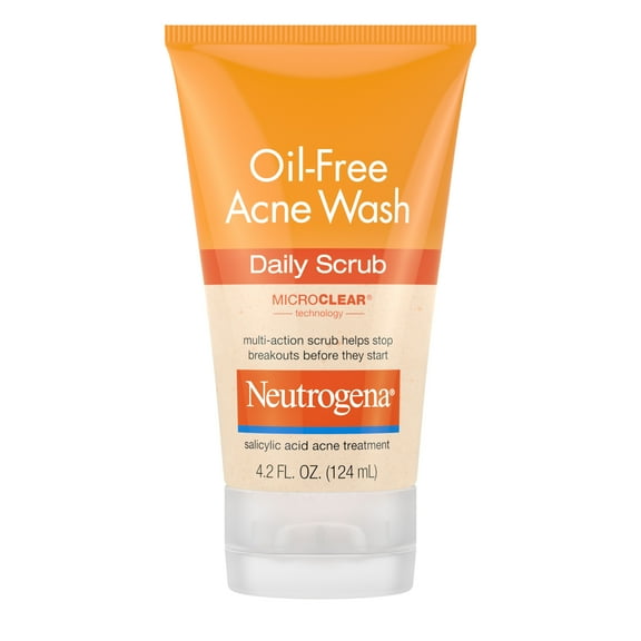 Neutrogena Oil-Free Face Scrub, Salicylic Acid Acne Face Wash & Acne Treatment, 4.2 fl oz