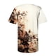 thumbnail image 3 of Gibobby Playeras Mujer Camisetas Cuello V Mujeres verano impresión moda Sexy botón Cardigan manga corta camisa cuello Casual túnica ajustada ropa Tops(Beige,M), 3 of 5