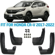 CLIM ART Custom Fit Mud Flaps for Honda CR-V 2017-2022, 4 pcs, Easy to Install, Road and Weather Resistant Thermoplastic, Car Accessories, 2 Side View Mirror Deflectors - MF1417021