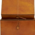 thumbnail image 4 of DecMode Handmade Storage Brown Leather Decorative Box with Leather Loop Closure and Detailed Stitching, 2 Count, 4 of 8