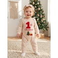 thumbnail image 4 of Cjfdfy Newborn Baby Boy Girl Christmas Fall Outfit Christmas Tree Present Box Embroidery Romper Headband Infant Cute My 1St Christmas Fall Winter Holiday Set 0-18M, 4 of 9