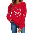 thumbnail image 5 of FDGIU ‌Valentine's Day Shirt Women, Heart Print Long Sleeve T-Shirt with Crew Neck for Valentine's Outfit & Casual Wear, 5 of 6