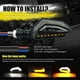 thumbnail image 5 of Motorcycle Turn Signal Led Lights 18 Smd Leds Amber Bilnker & White Drl Brake Led Motorbike Indicator Waterproof For Yamaha Suzuki Kawasaki.2-pack.-wh, 5 of 5