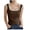 Coffee, variant on Enjoytime Tank Top for Women Sleeveless Basic Tee Shirt Top Slim Fitted Casual Square Neck Y2K Streetwear Womens Summer Tops