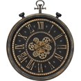 thumbnail image 1 of Monarch Specialties I 9073 Clocks, 24" Round, Gear Mechanism, Wall Clock, Brown, 1 of 3