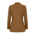 thumbnail image 3 of SuTry Women's Blazer Jacket Notched Lapel One Button Long Sleeve Patch Pockets Relaxed Fit Suede Texture Casual Office Workwear Daily Commute Outerwear, 3 of 4
