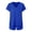 Blue, variant on Women's Summer 2 Piece Outfits V Neck Short Sleeve Top and Drawstring Shorts Set with Pockets